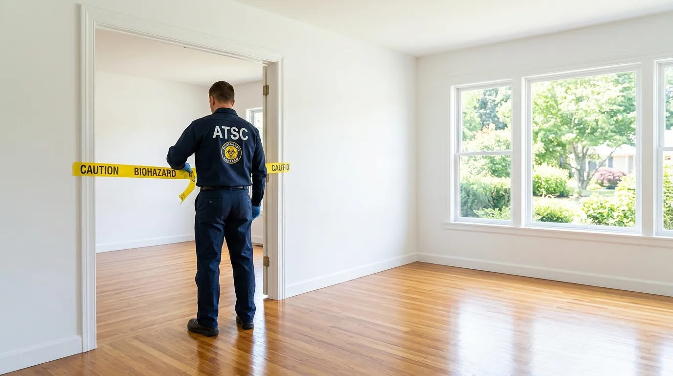 Certified biohazard cleanup crew performing Trauma Scene Cleanup in North Chicago